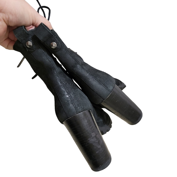 Steve Madden Black Anabelle Chunky Booties - Picture 6 of 11